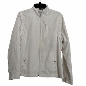 Izod Women's White Lightweight Convertible Jacket to Vest - L